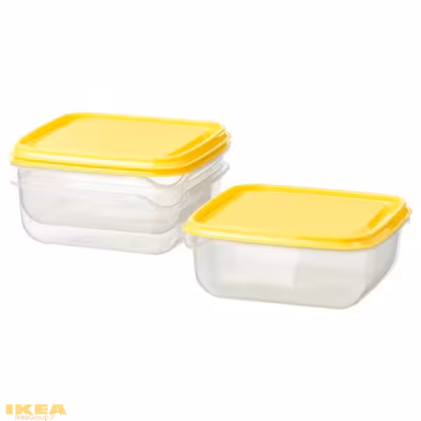 ظرف غذا 3 تایی زرد مدل PRUTA | برند ایکیا | ارسال 30 روز کاری