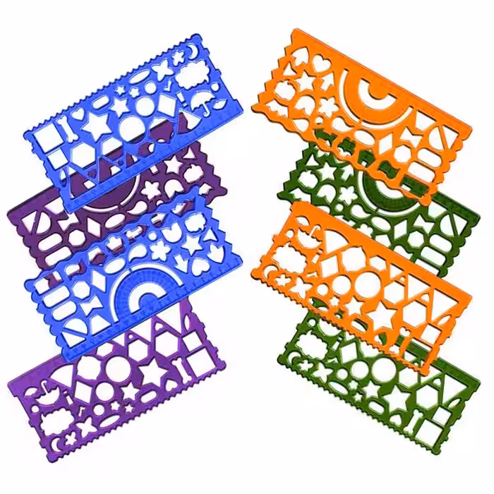 خط کش 20 سانت شابلون دو قلو