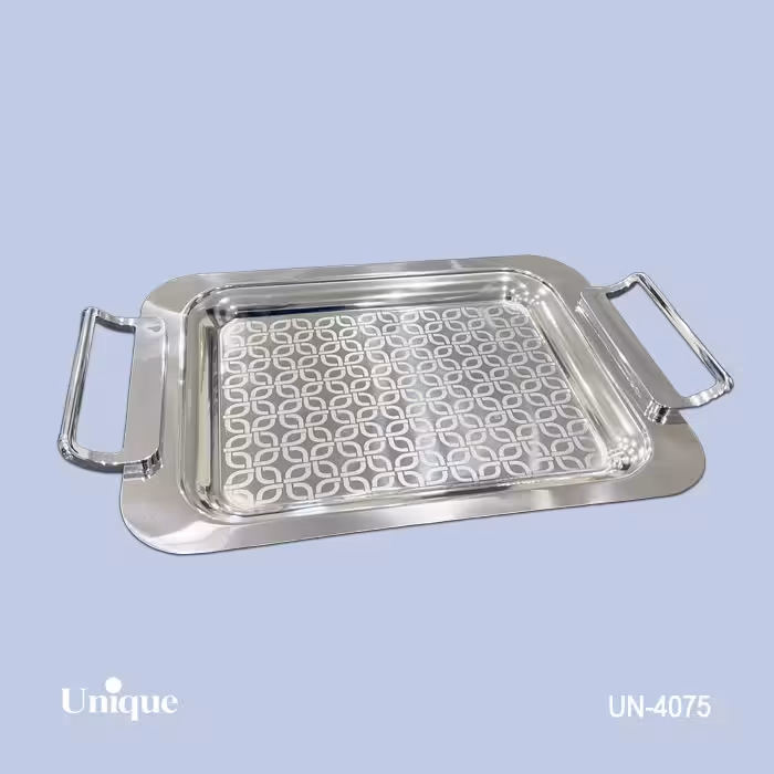 سینی براق استیل بدون پایه کوچک یونیک UN-4075