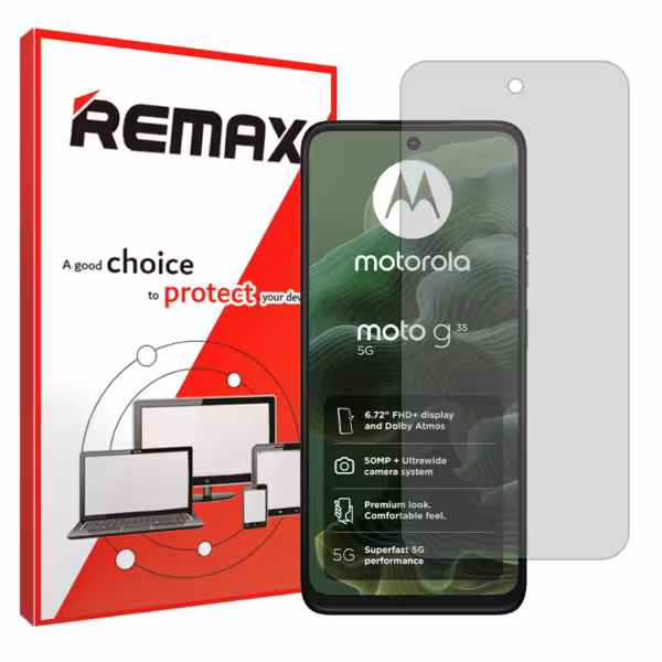 گلس موتورولا Moto G35 مدل هیدروژلی شفاف برند ریمکس کد S