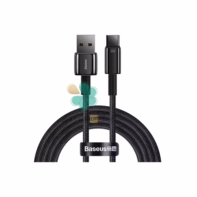 کابل شارژ سریع تایپ سی بیسوس مدل Baseus Tungeston Gold 66W CATWJ -B01 1M
