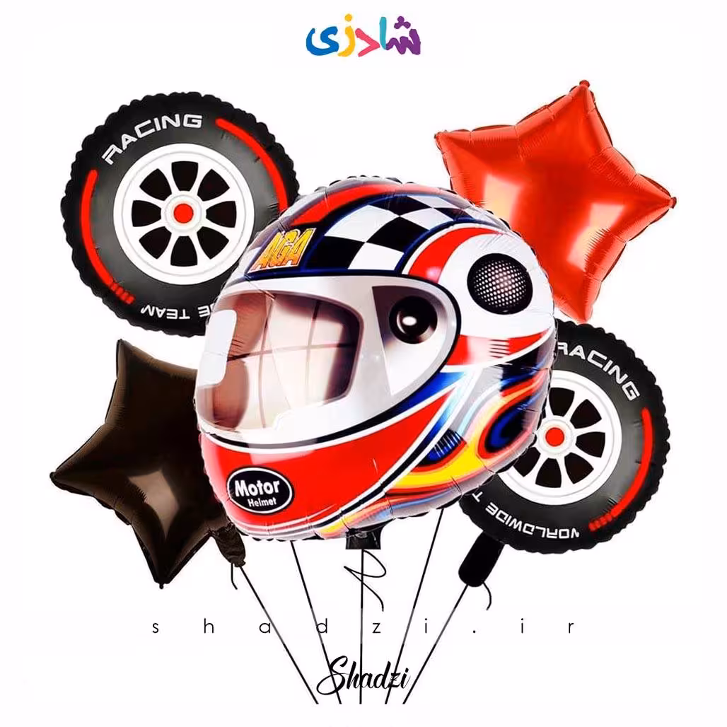 پک بادکنک کلاه کاسکت و لاستیک