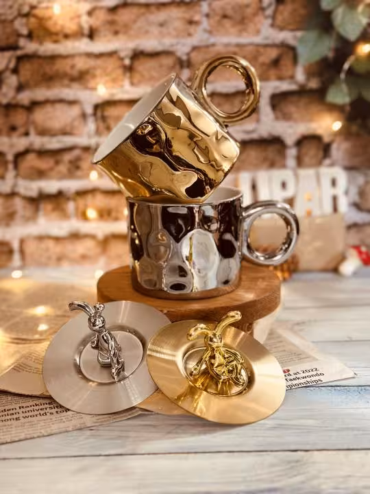 ماگ طرح خرگوش درب فلزی کد 0409