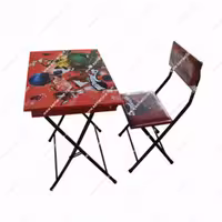 میز و صندلی تحریر باکس دار کودک مدل دختر کفشدوزکی