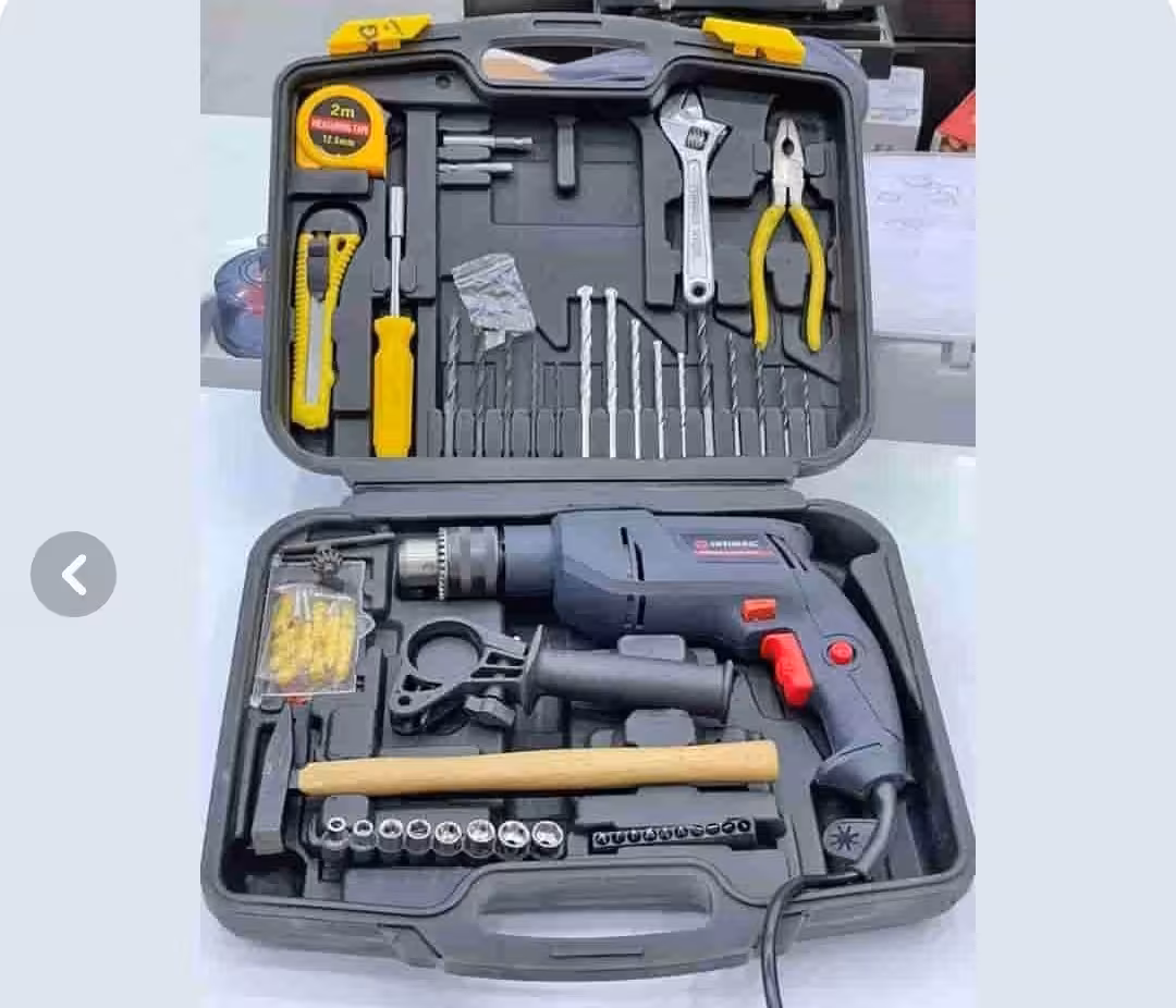 کیت دریل 13 میلیمتر چکشی اینتی مکس با لوازم مدل 0901