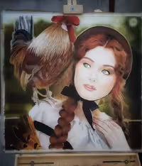 دختر مو حنایی