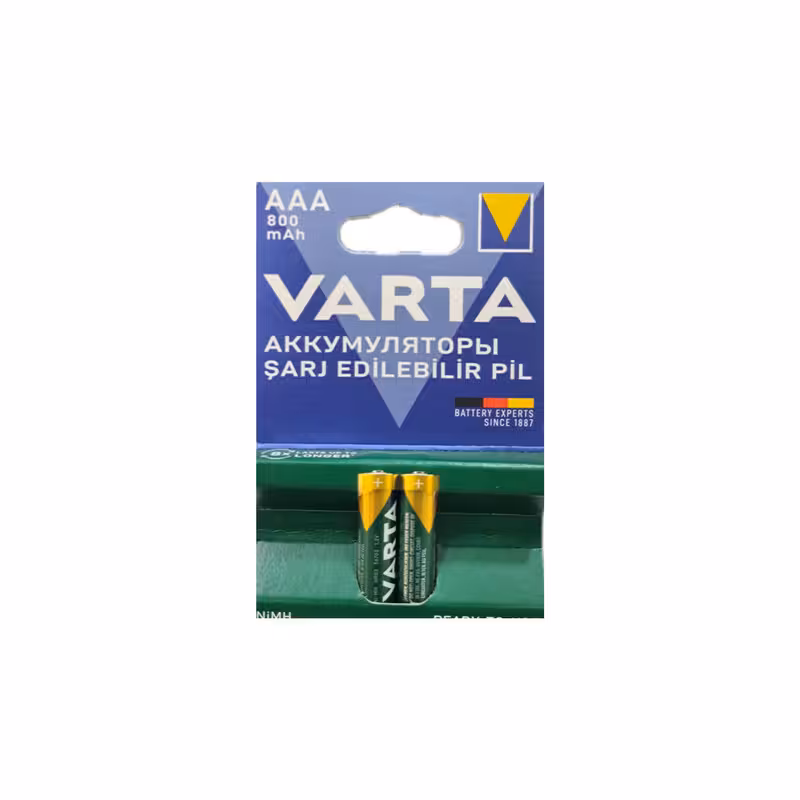 باتری نیم قلمی قابل شارژ وارتا مدل MAH800 بسته 2 عددی