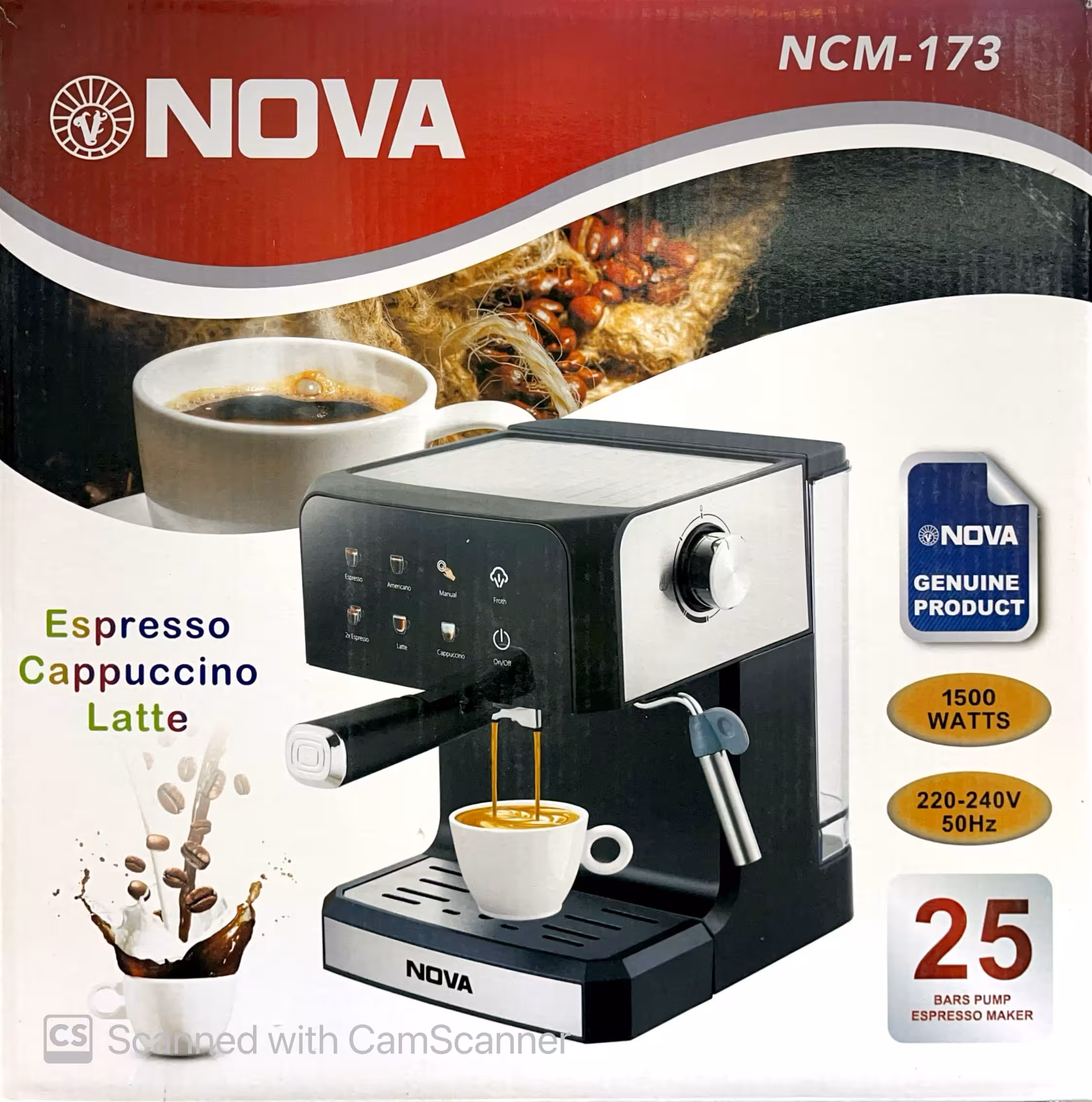 اسپرسو ساز لمسی نوا NOVA مدل NCM-173