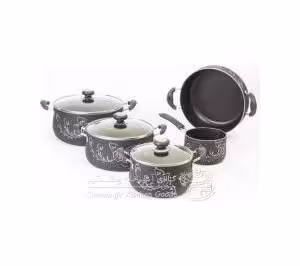 سرویس قابلمه 9 پارچه گرانیت قهوه ای ترک یونیک UN-8760