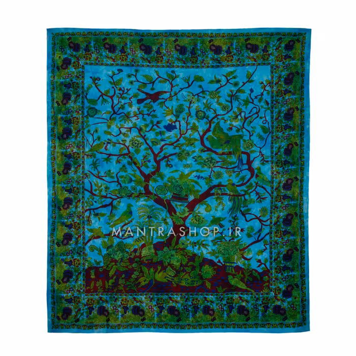 بکدراپ تپستری هندی طرح درخت (روتختی دو نفره) کد 410