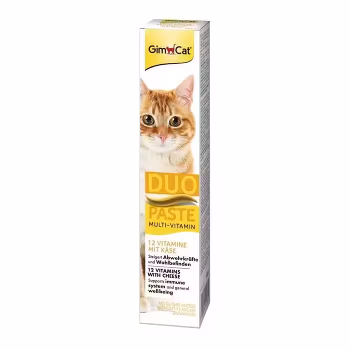 خمیر مولتی ویتامین گربه جیم کت (GimCat) مدل Duo Paste با طعم پنیر وزن 50 گرم