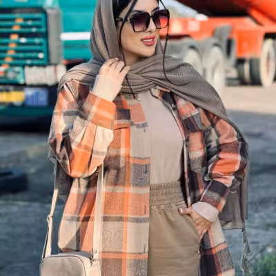 مانتو پشمی چهارخونه