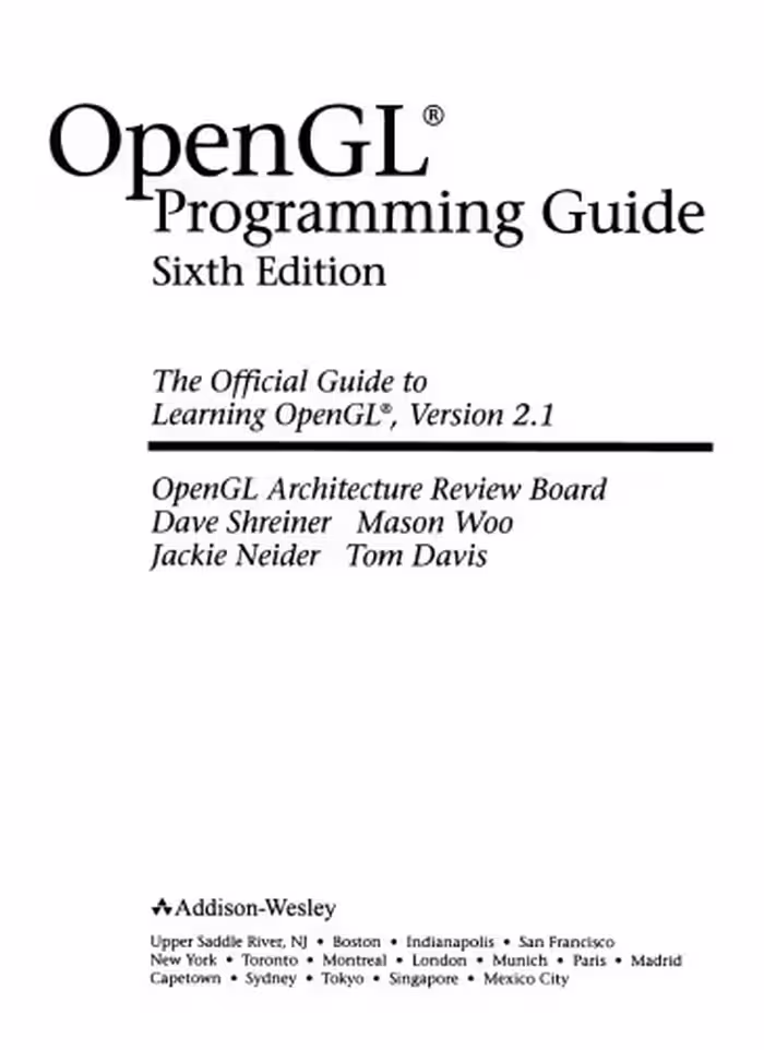 خرید و دانلود نسخه کامل کتاب OpenGL(R) Programming Guide: The Official Guide to Learning OpenGL(R), Version 2.1 (6th Edition)