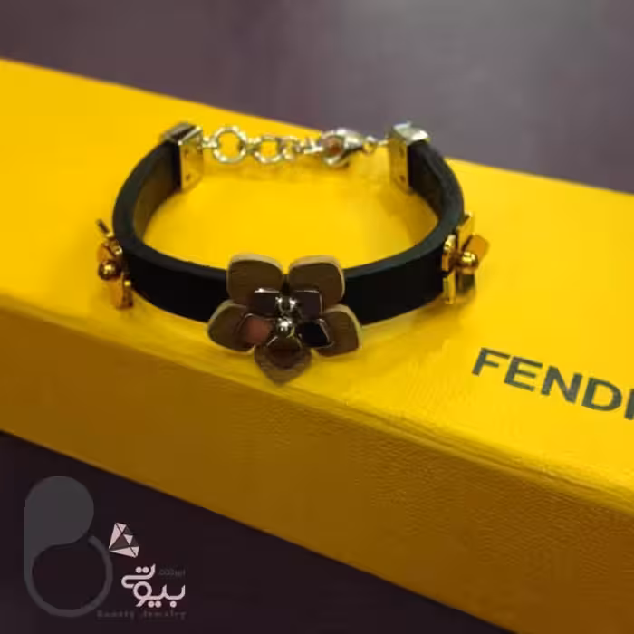 دستبند چرم استیل