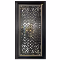 در ورودی بزرگمهر مدل درب فلزی لیزری تک لنگه طرح BL-1089 | چاوه