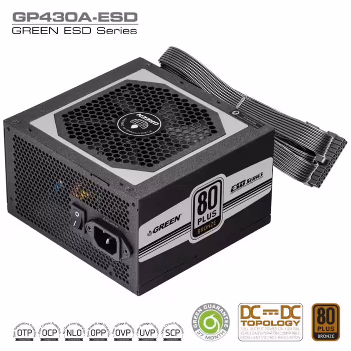 منبع تغذیه کامپیوتر گرین مدل GP430A-ESD