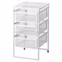 قفسه فلزی 30*56 سانتی سه طبقه سفید ایکیا مدل Ikea LENNART 303.261.77