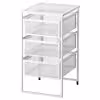 قفسه فلزی 30*56 سانتی سه طبقه سفید ایکیا مدل Ikea LENNART 303.261.77
