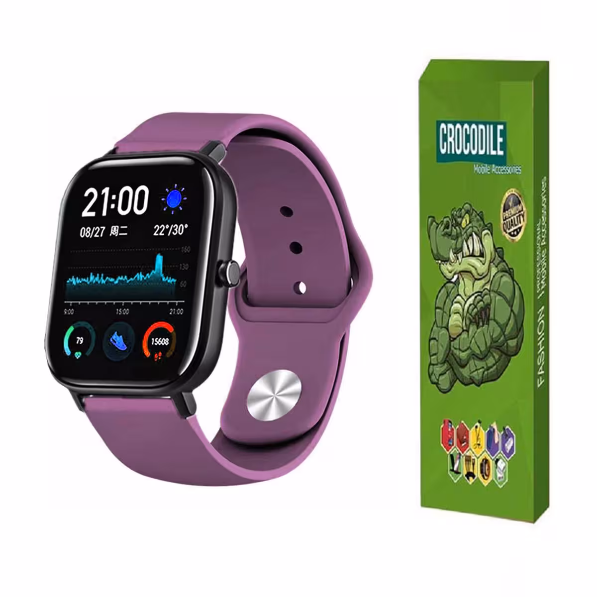 بند کروکودیل مدل C-Siliconمناسب برای ساعت هوشمند  Samsung Galaxy Watch 4 Classic