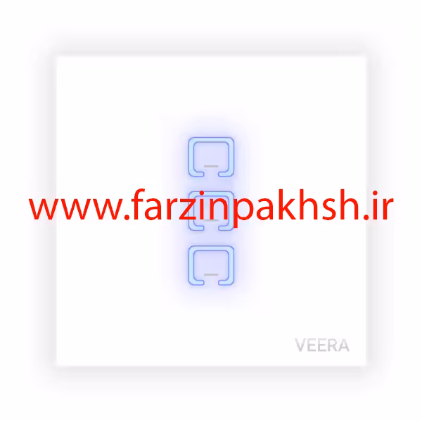 کلید سه پل توکار ویرا مدل لمسی سفید