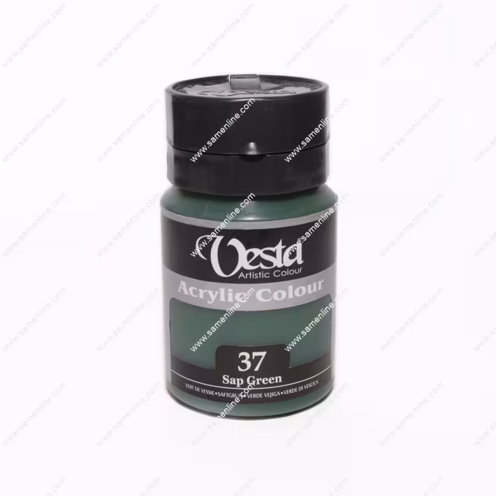 رنگ اکریلیک تک رنگ وستا 250 میل کد  Sap Green 37