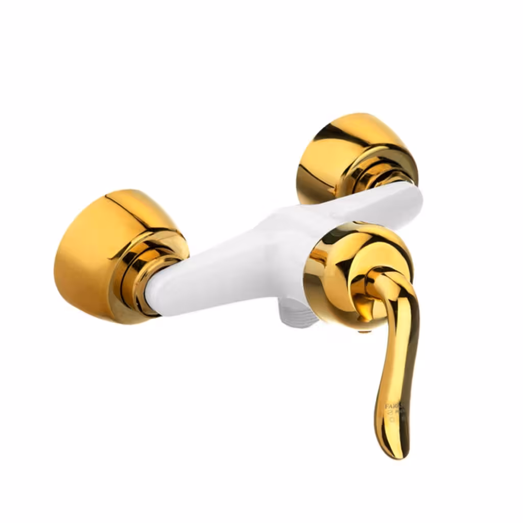 شیر توالت قاجاری سفید طلایی