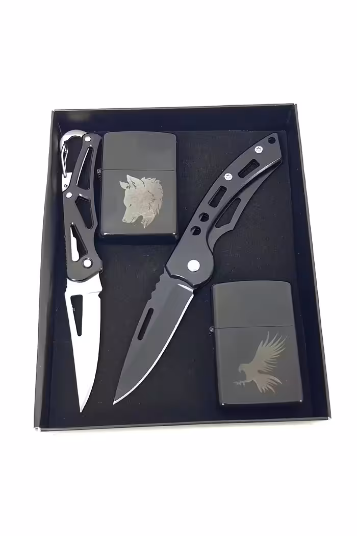 2 پوتار فولادی و 2 فندک - 2695