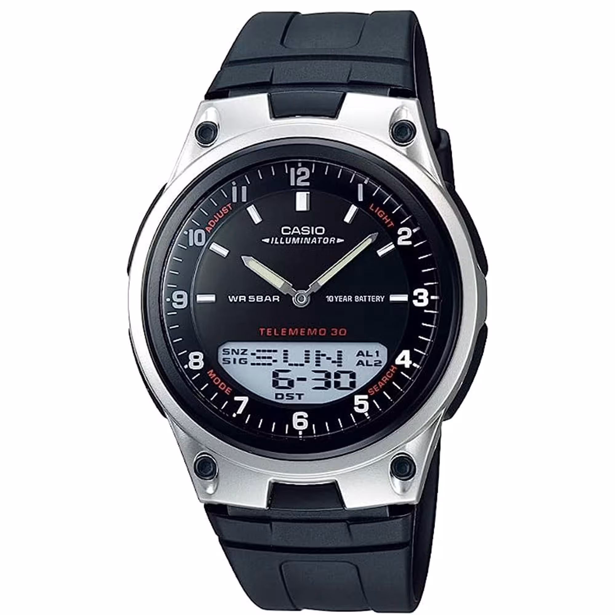 ساعت مچی مردانه کاسیو Casio Men’s AW80-1AV Forester Ana-Digi Databank 10-Year Battery Watch