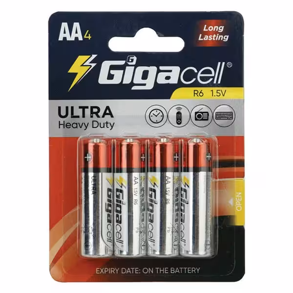 باتری قلمی سوپر آلکالاین 4 عددی کارتی گیگاسل