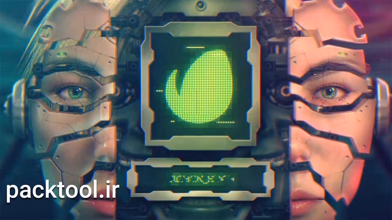 دانلود پروژه آماده افتر افکت لوگوی ریویل سایبورگ Cyborg Logo Reveal - پک تول