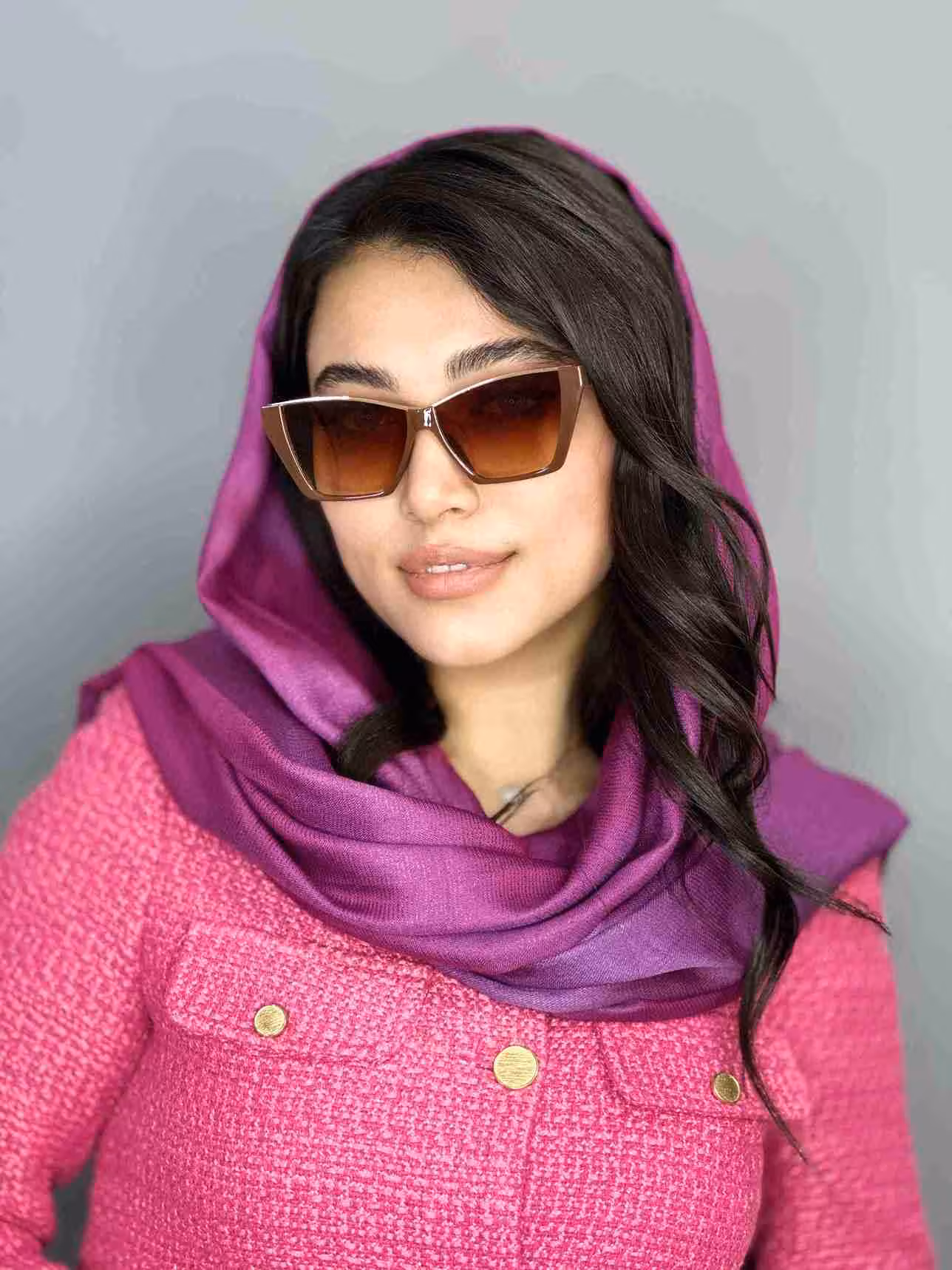 عینک افتابی زنانه prada پرادا قهوه ای گربه ای یووی400