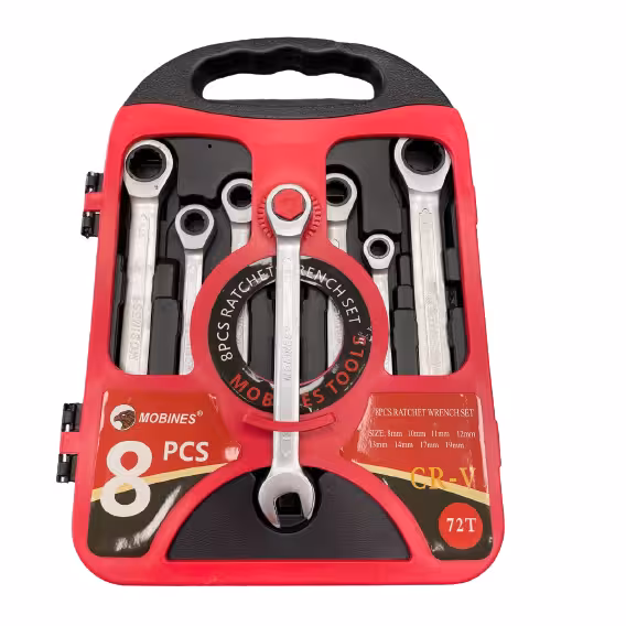 آچار یکسر رینگ، جغجغه ای 8 عددی 19-8