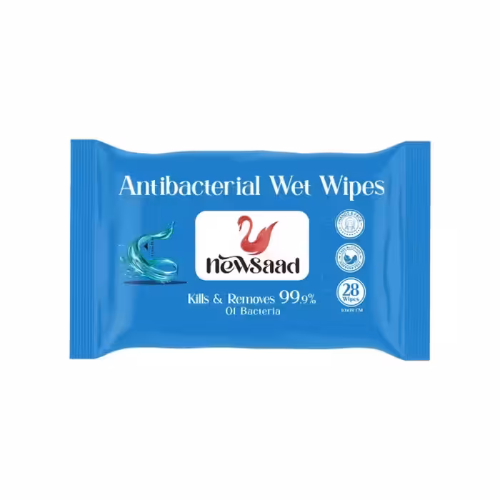 دستمال مرطوب آنتي باكتريال بالشتي نیوساد 28 عددی
