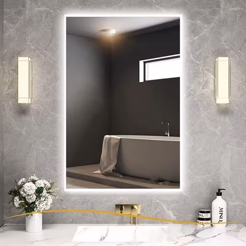 آینه سرویس بهداشتی تارا دکور مدل بک لایت ساده مستطیل کد c160 | کالا مکس