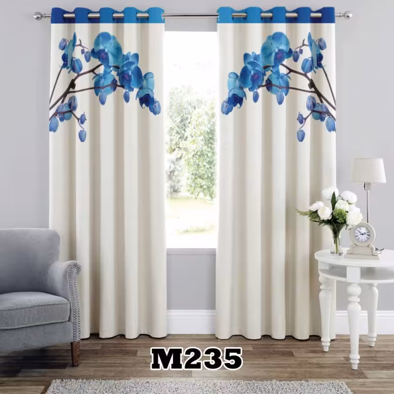 پرده سه بعدی طرح گل