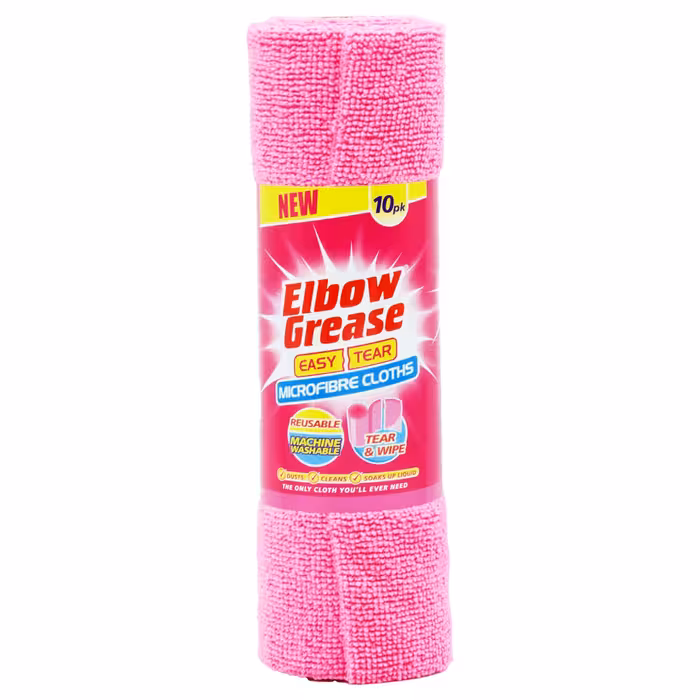 دستمال رول میکرو فیبر قابل شستشو البو گریس Elbow Grease بسته 10 عددی