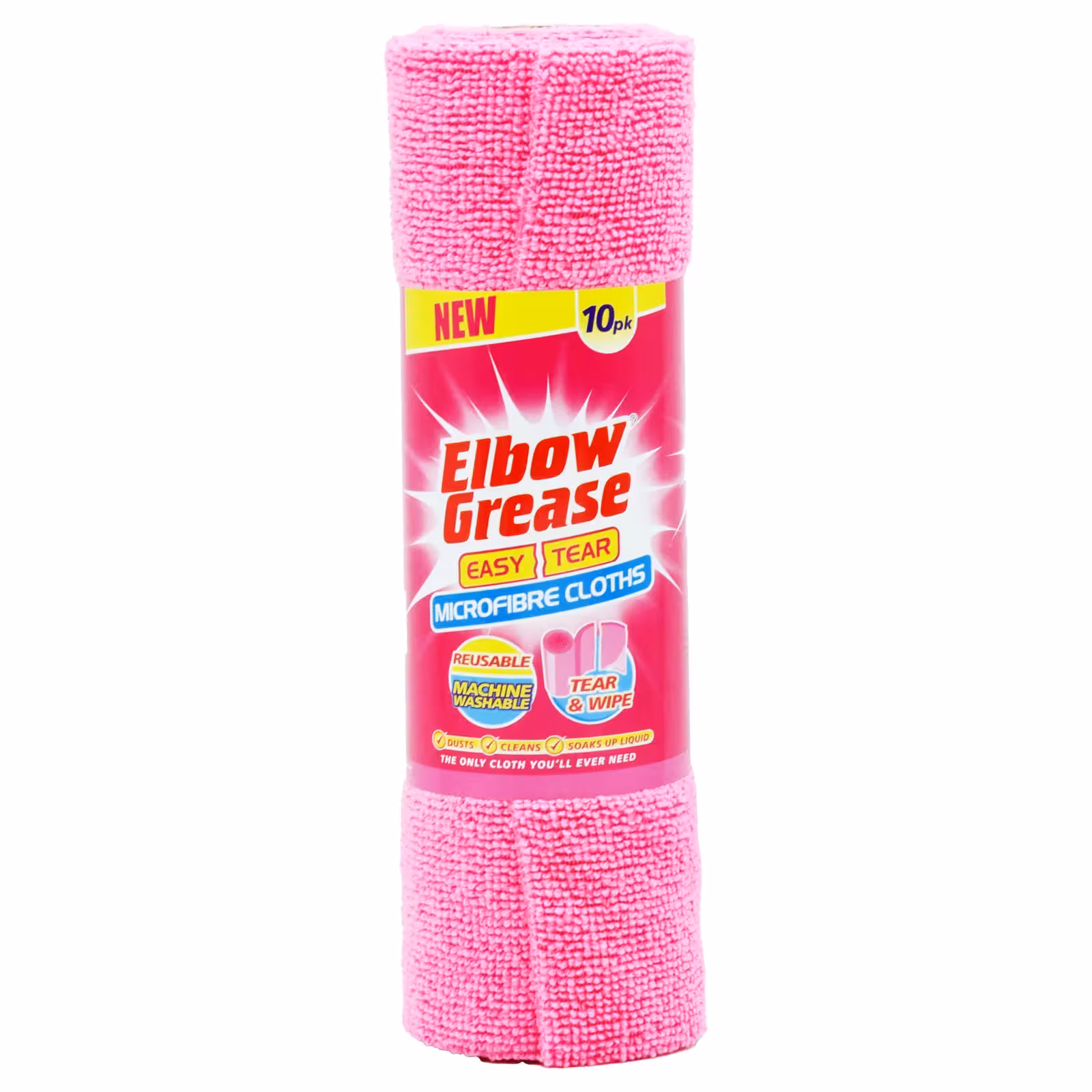 دستمال رول میکرو فیبر قابل شستشو البو گریس Elbow Grease بسته 10 عددی
