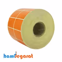 لیبل (برچسب) PVC دو ردیفه نارنجی 51×34