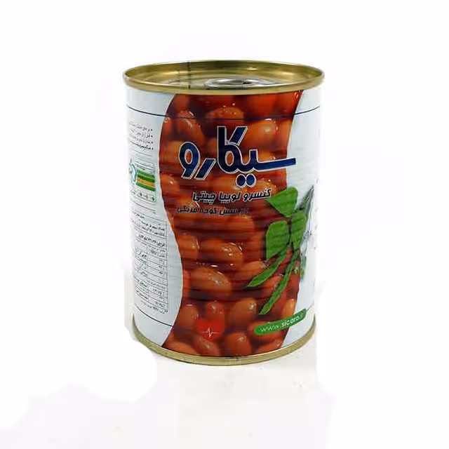 کنسرو لوبیا چیتی سیکارو در سس گوجه فرنگی 380 گرمی