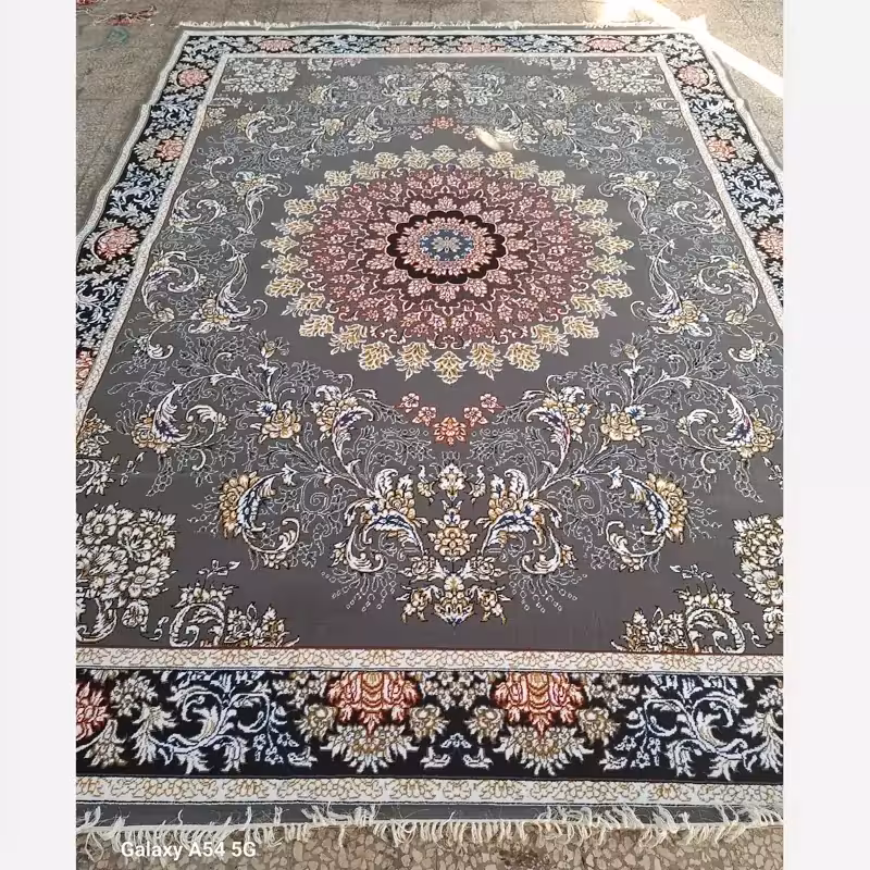 فرش ارزان قیمت ماشینی کاشان12متری440شانه بی سی افBCF(باارسال رایگان)