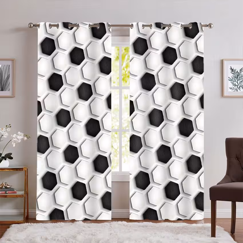 پرده پانچی مدل فوتبالی برای اتاق پسر SM-18401