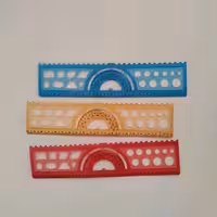 خطکش ژله ای نقاله دار20 سانت(مناسب جوایز مدرسه)