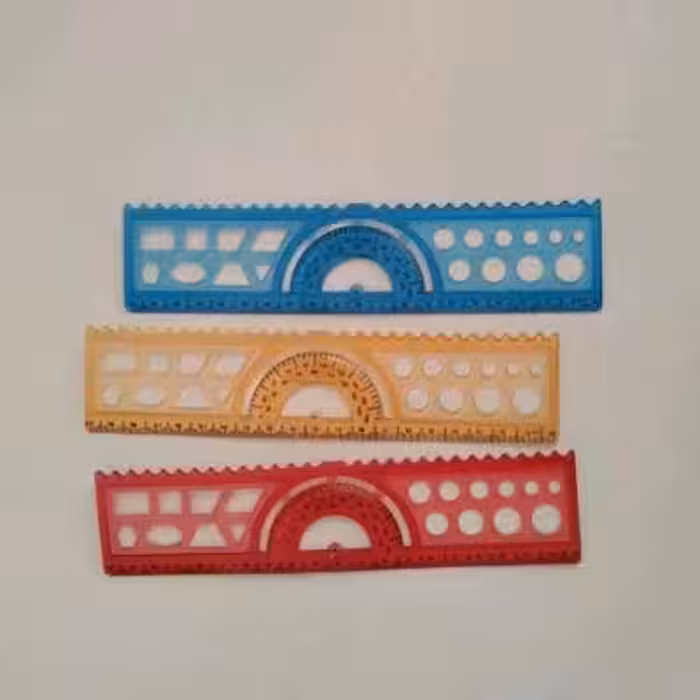 خطکش ژله ای نقاله دار20 سانت(مناسب جوایز مدرسه)