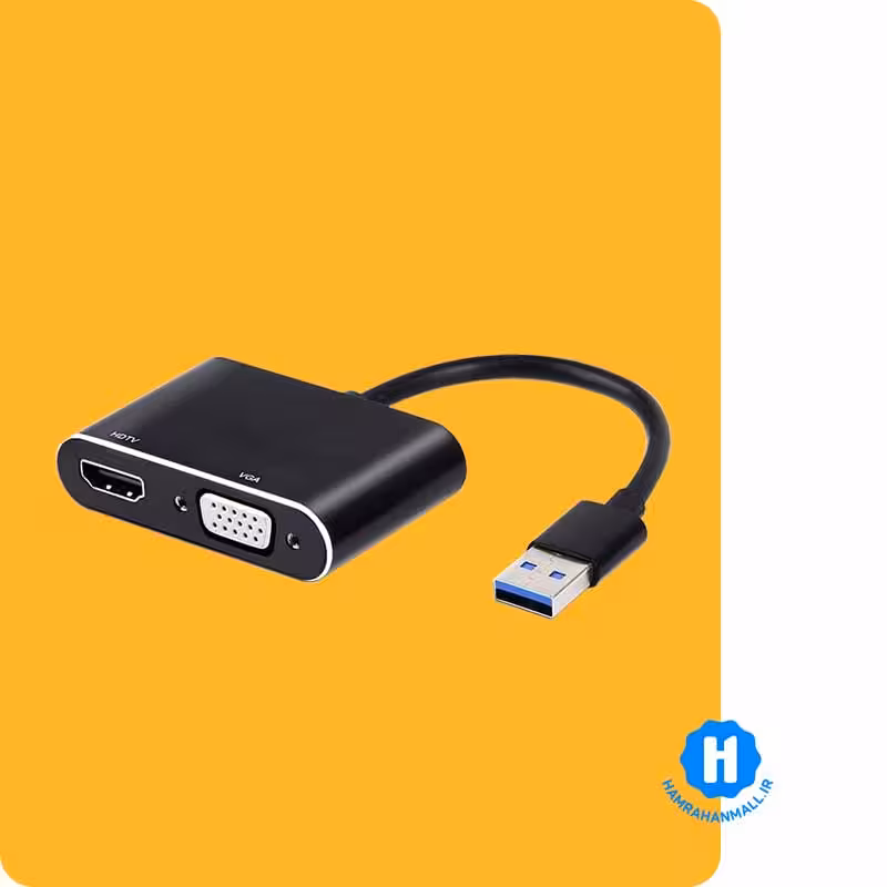 تبدیل USB 3.0 به VGA و HDMI کی نت مدل K-COUA30HV