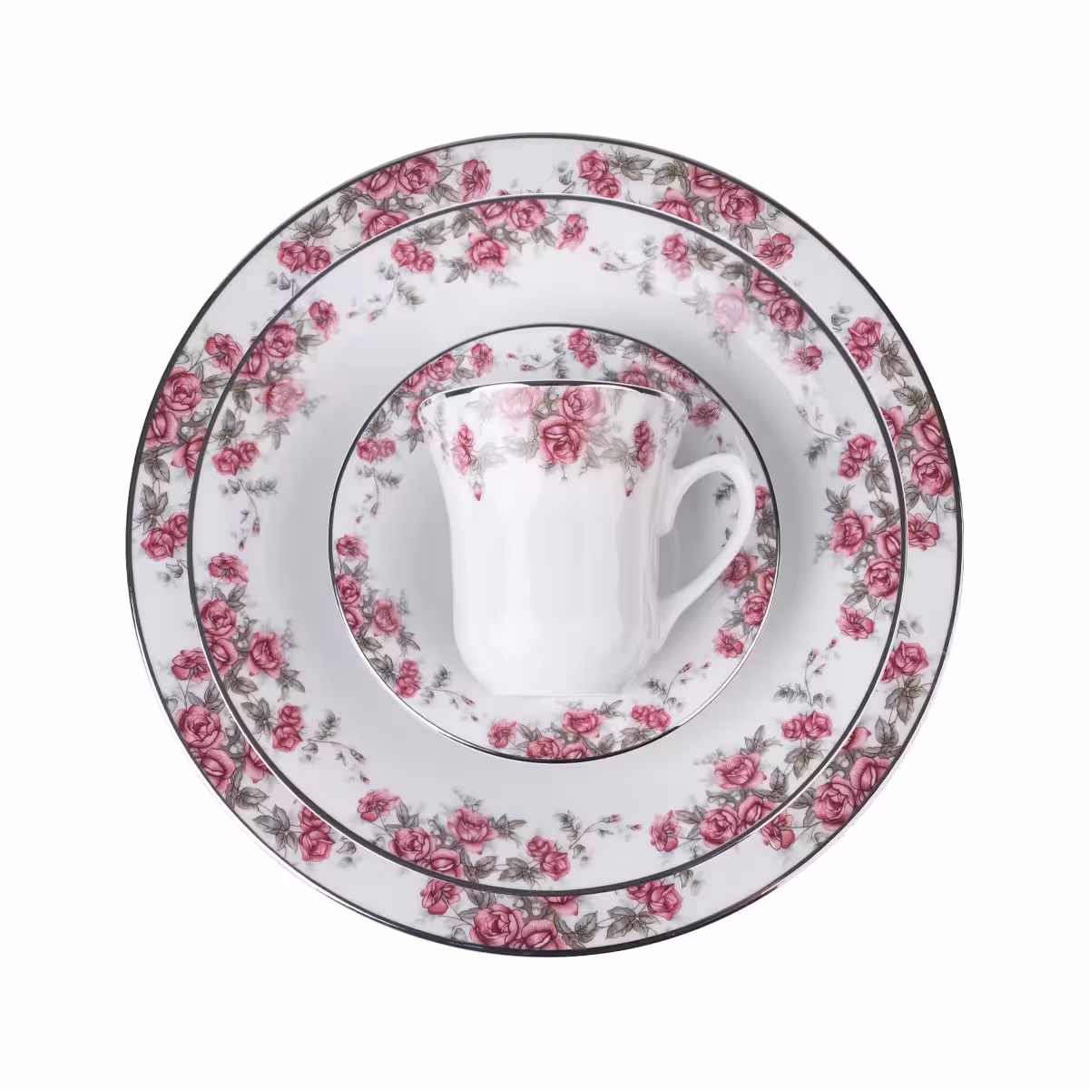 سرویس غذاخوری 108 پارچه 12 نفره چینی زرین ایران مدل شهرزاد آران درجه یک