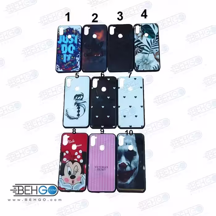 قاب A11 و M11 کاور محافظ ا11 گارد مدل پشت شیشه ای اصلی طرح دار گوشی سامسونگ Best Glass Design Case For Samsung M11 / A11