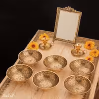 ست هفت سین برنجی آنتیک کد 1200