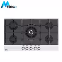 گاز رومیزی کن کد GP511 پنج شعله شیشه و استیل