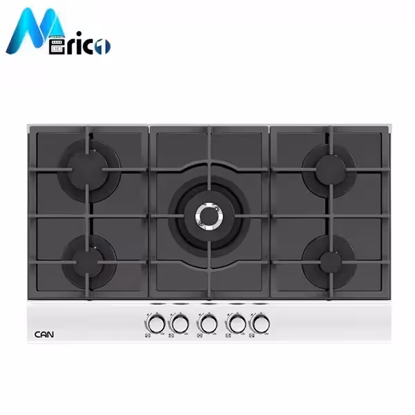 گاز رومیزی کن کد GP511 پنج شعله شیشه و استیل