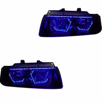 خرید چراغ جلو اسپرت سمند LX کروز مدل هگزا 3D آبی داخل مشکی دوحالته بدون موتور دو عددی | اتوموبی